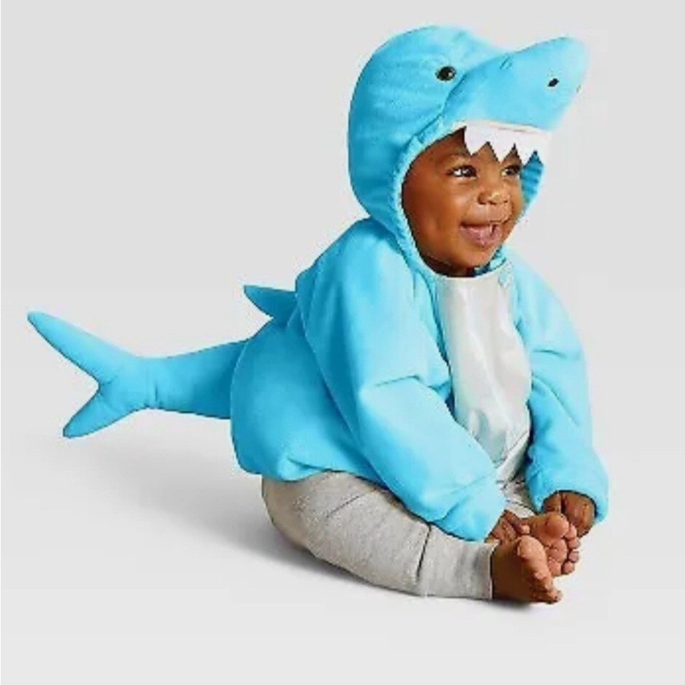 Baby Shark Halloween Costume Pullover Top 12-18M (Months) Hyde & EEK! Plush Blue - Picture 1 of 13